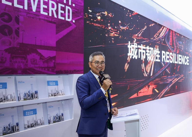 Photo: Ian Chung representing AECOM at the prestigious China International Import Expo (CIIE)