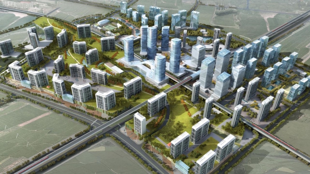 相片: 深圳地铁6号线沿线物业综合开发研究模拟图。