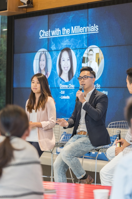 Photo: Anthony So sharing new recruitment trends with the new generations