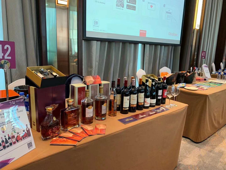 Photo: Jinsheng participating in a wine fair in 2019. (Photo courtesy of Jinsheng Trading Co Ltd)