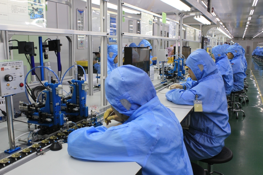 Photo: A semi-automatic production line