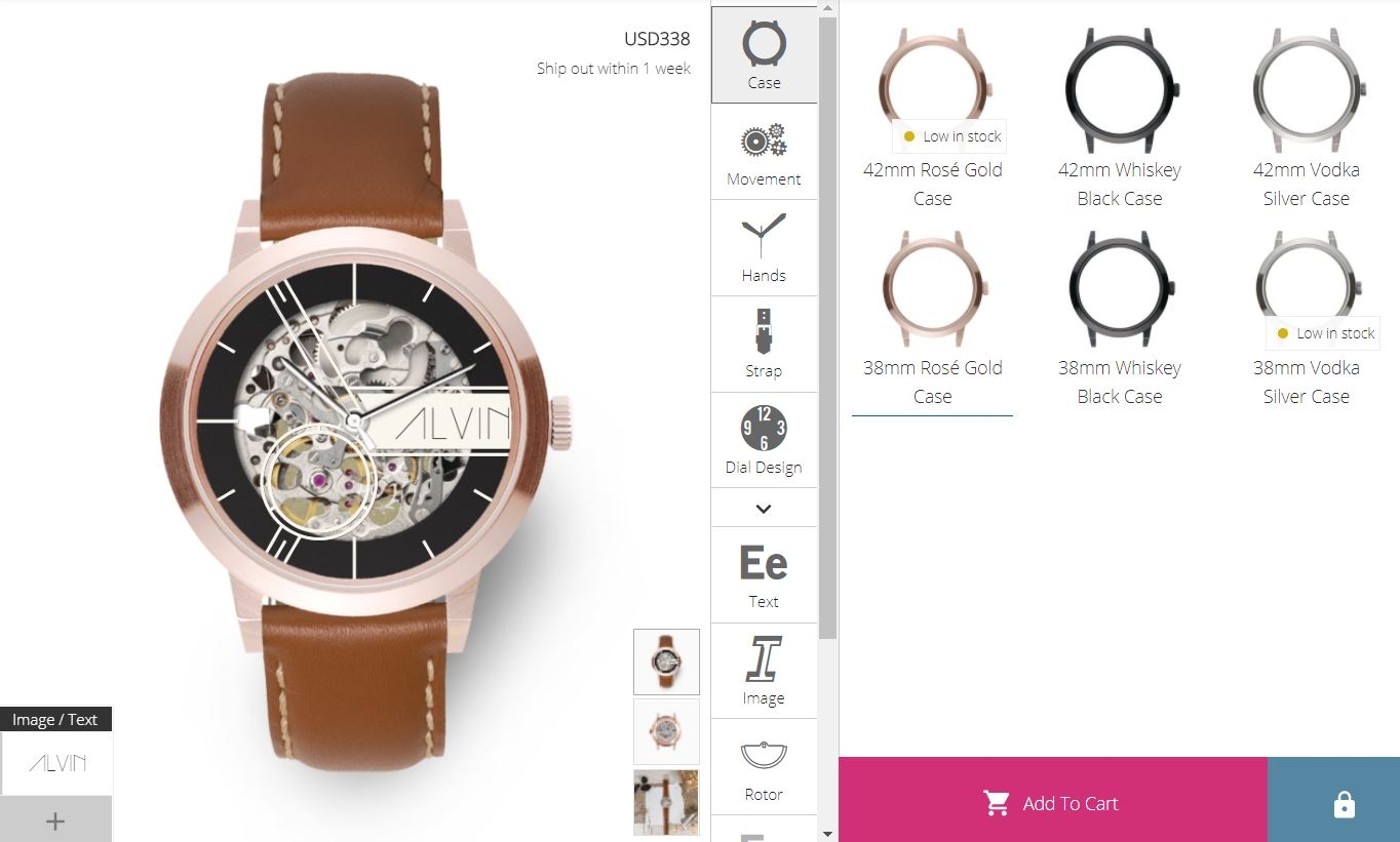 Photo: EONIQ's online platform for watch customisation