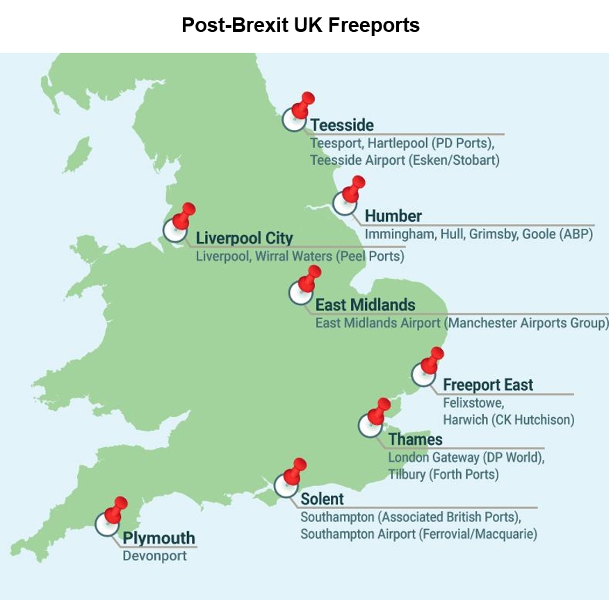 Picture: Post-Brexit UK Freeports
