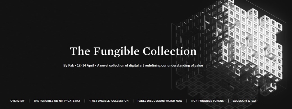 相片: 苏富比首次NFT拍卖活动：The Fungible Collection。