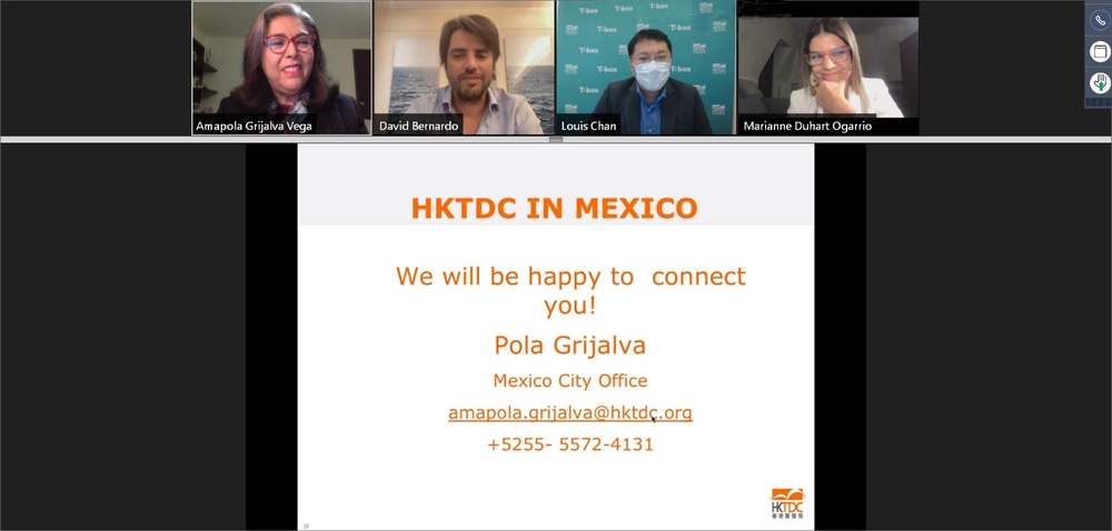 Picture: Local industry experts sharing insights at the webinar “The E-Commerce Route into Mexico” hosted recently by HKTDC Research.