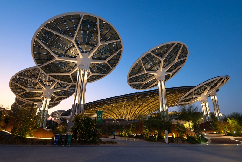 Photo: Terra: the sustainability pavilion at the Dubai Expo 2020 achieves net-zero in energy and water (Source: Shutterstock.com/Creative Family)