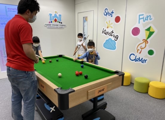 Photo: Master Snooker Kingdom offers tailored snooker equipment for child learners.