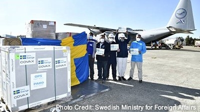 Photo: Sweden had donated at least 6 million vaccine doses to COVAX by late 2021.