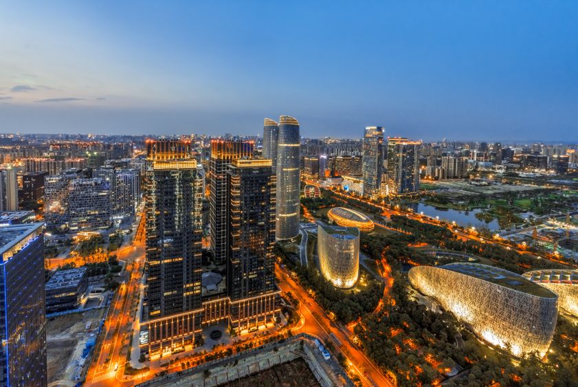 Photo: Jiaozi Park Financial Business District. (Source: Management Committee of Chengdu Hi-Tech Industrial Development Zone)