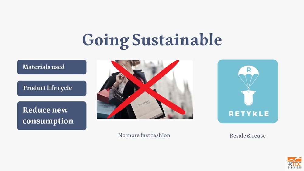图片: 除实践循环再造或采用再生物料外，业界宜鼓励消费者减少购买快速时装，并把旧衣服和鞋履充分回收。