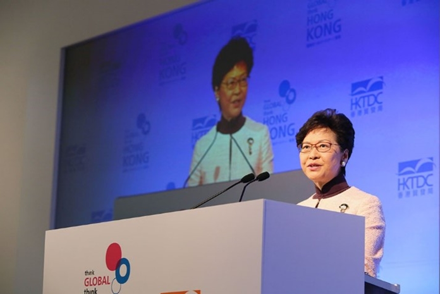 Photo: then-Chief Executive Carrie Lam 