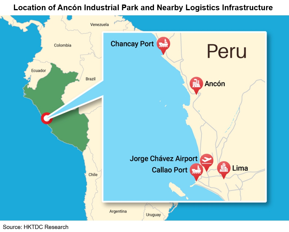 Picture: Location of Ancón Industrial Park and Nearby Logistics Infrastructure. Source: HKTDC Research