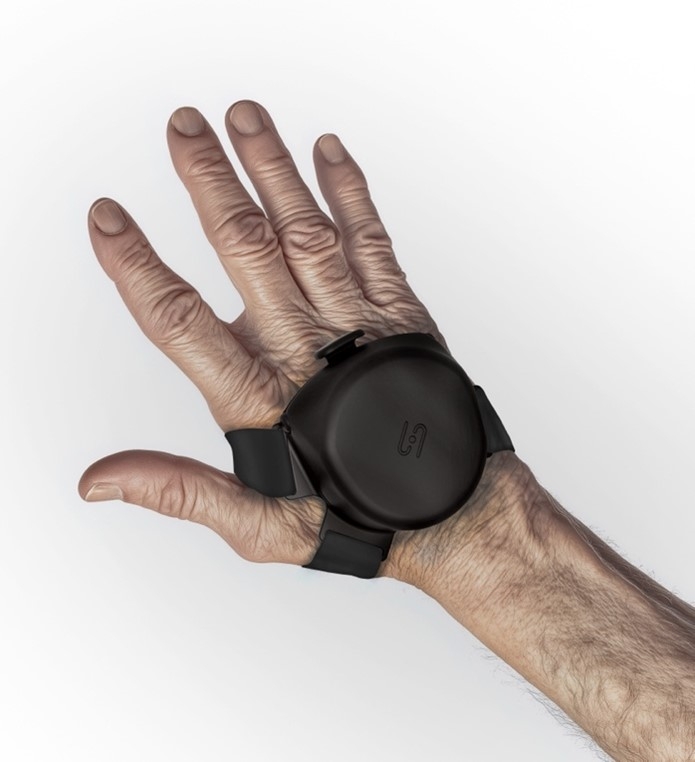 Photo: Getting a grip: The Steadi 3 can boost the coordination and dexterity of those with age related tremors. Source: Steadiwear